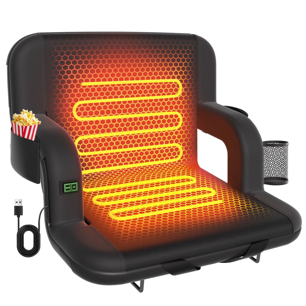 Heated Stadium Seat with Back Support V14303