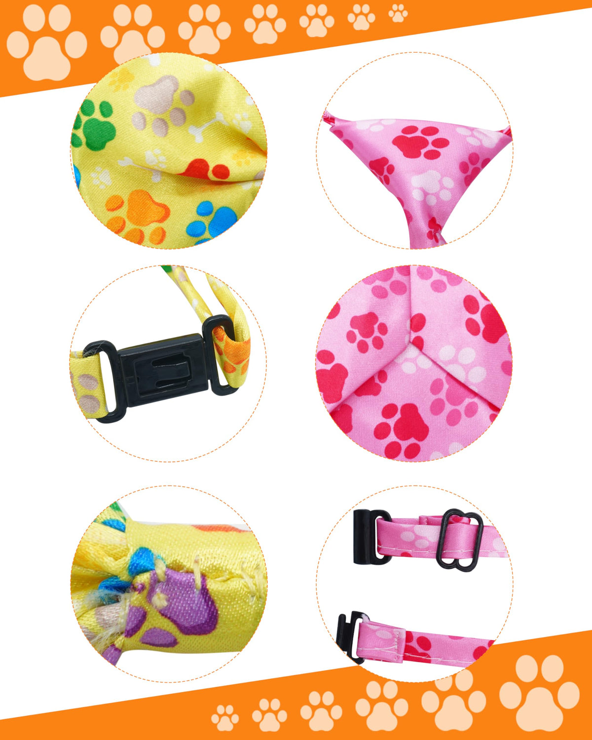 60 Pack Paw Print Dog Bowties and Ties I835898