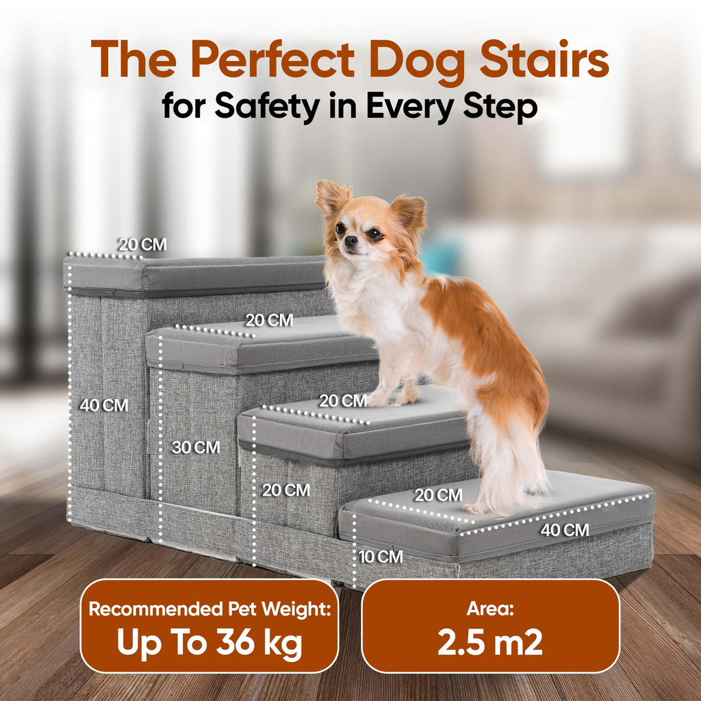 Foldable Pet Stairs with Storage B439251