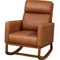Brown Leather Glider Chair O632