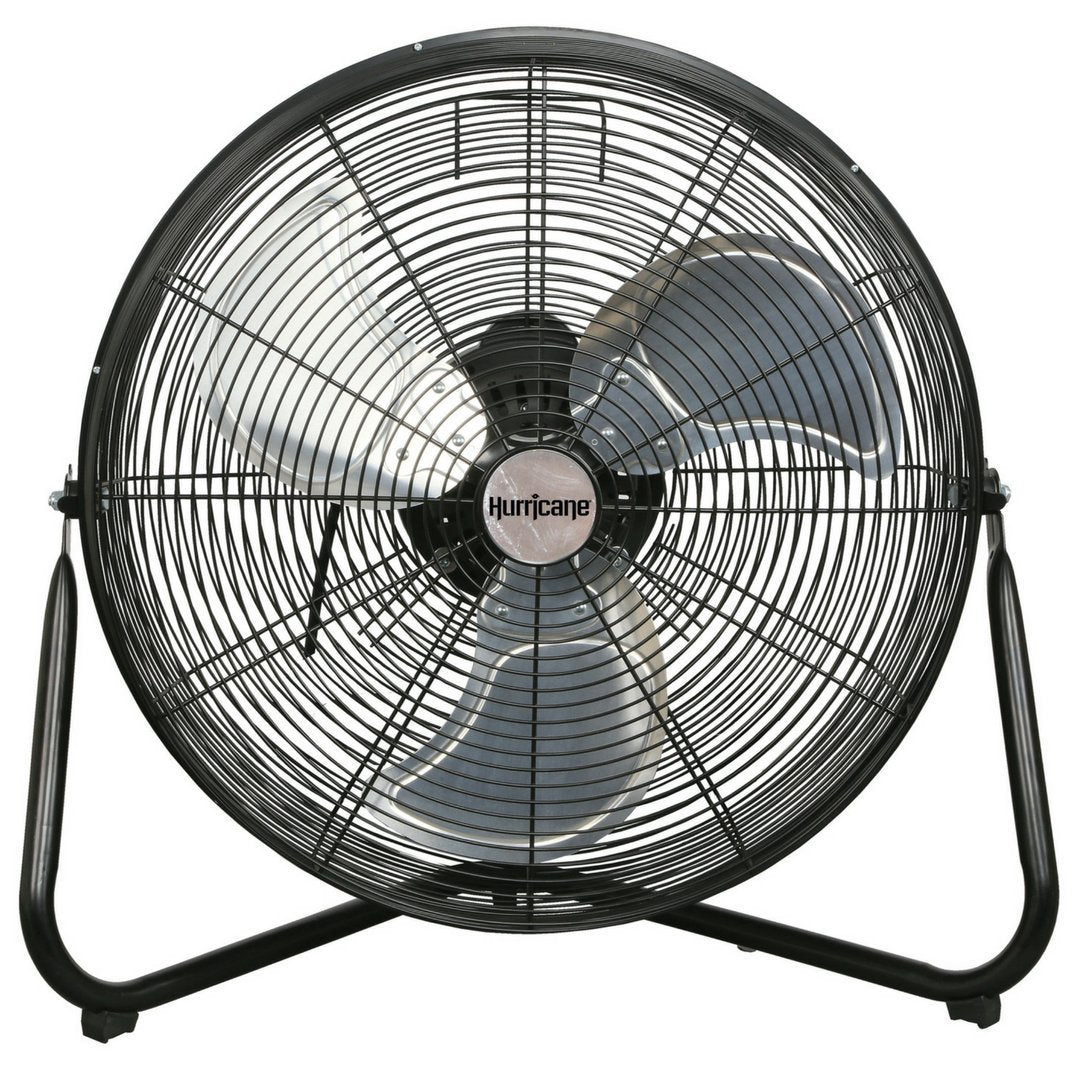 High Velocity Metal Orbital Floor Fan, 3 Speeds, Black, 20in W9993