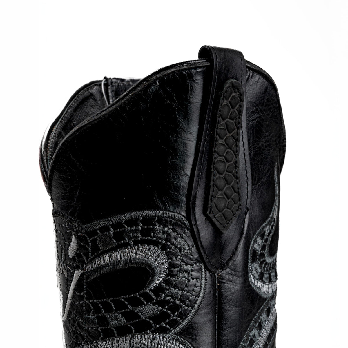 Python Leather Print Western Boots Q357