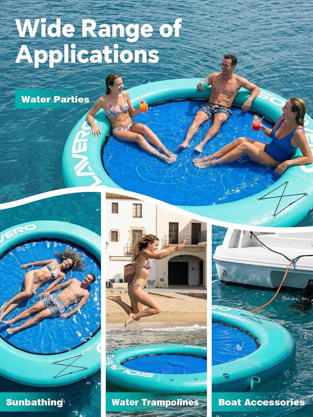 Inflatable Floating Dock and Water Hammock R249004