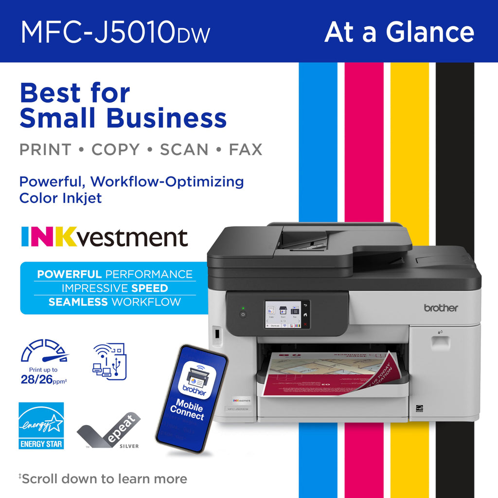 Wireless Color Inkjet All-in-One Printer with 2-Sided Copy & Scan V89120