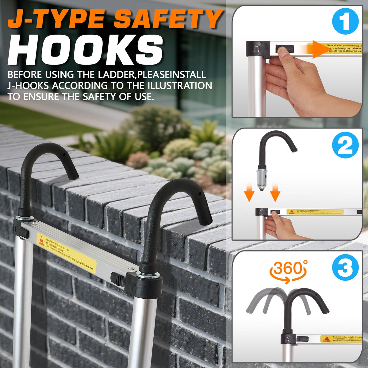 10.5FT Aluminum Telescoping Ladder J63170