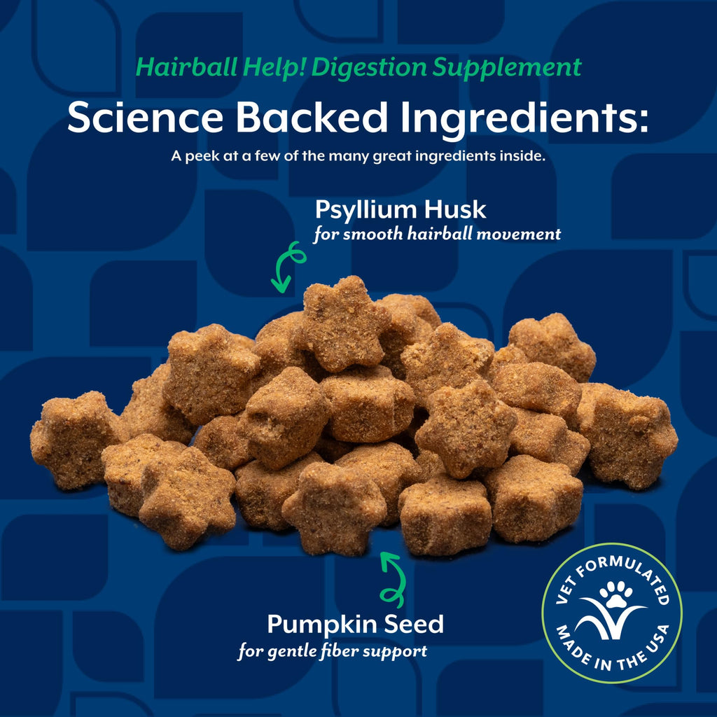 Hairball Aid Supplement for Cats Plus Pumpkin 60 Soft Chews O699