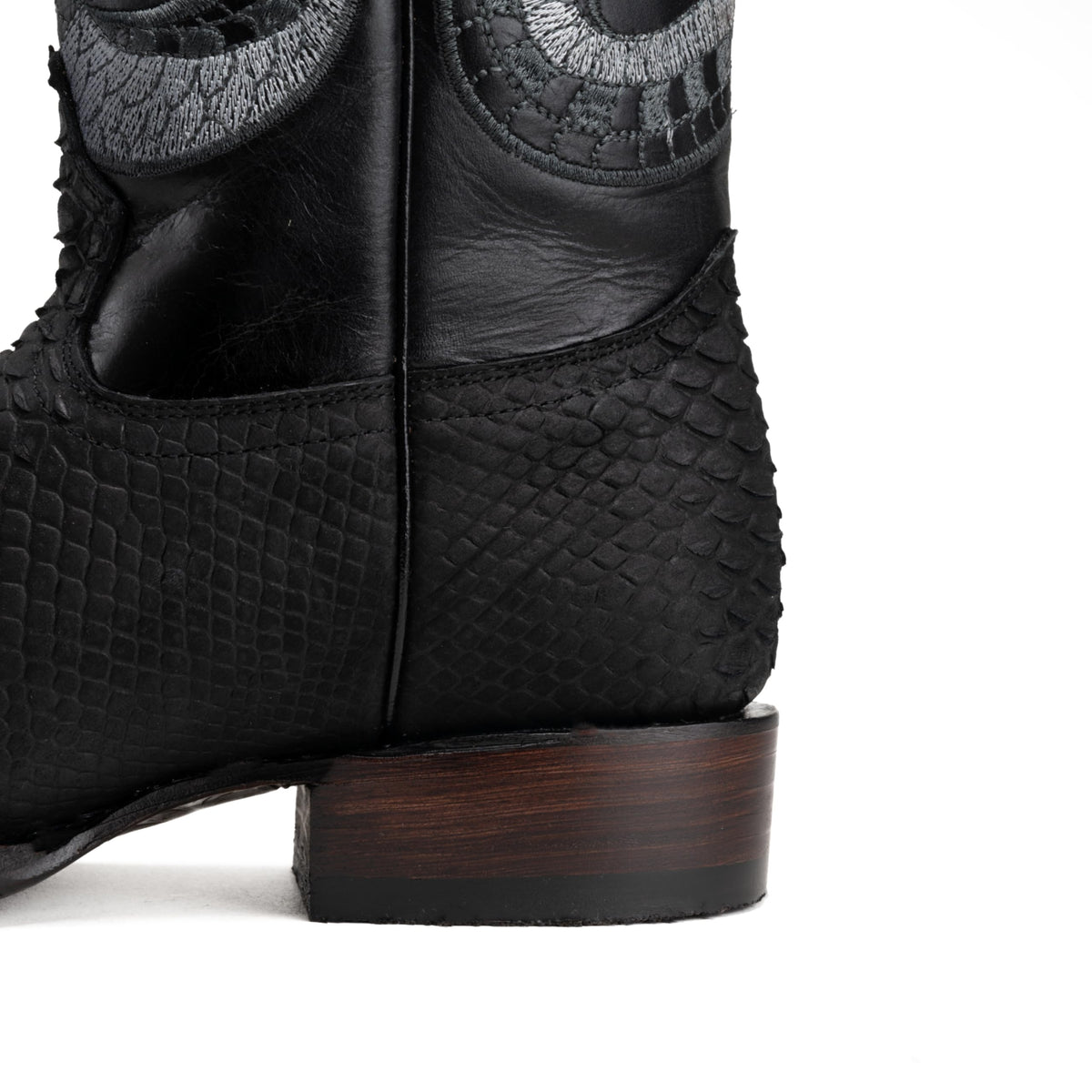 Python Leather Print Western Boots Q357