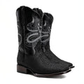 Python Leather Print Western Boots Q357