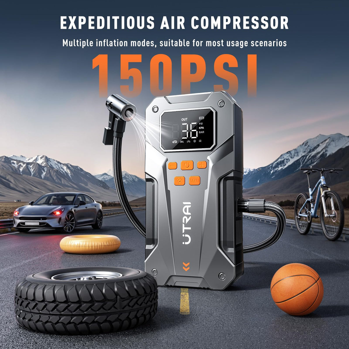 12V Jump Starter with Air Compressor L37913