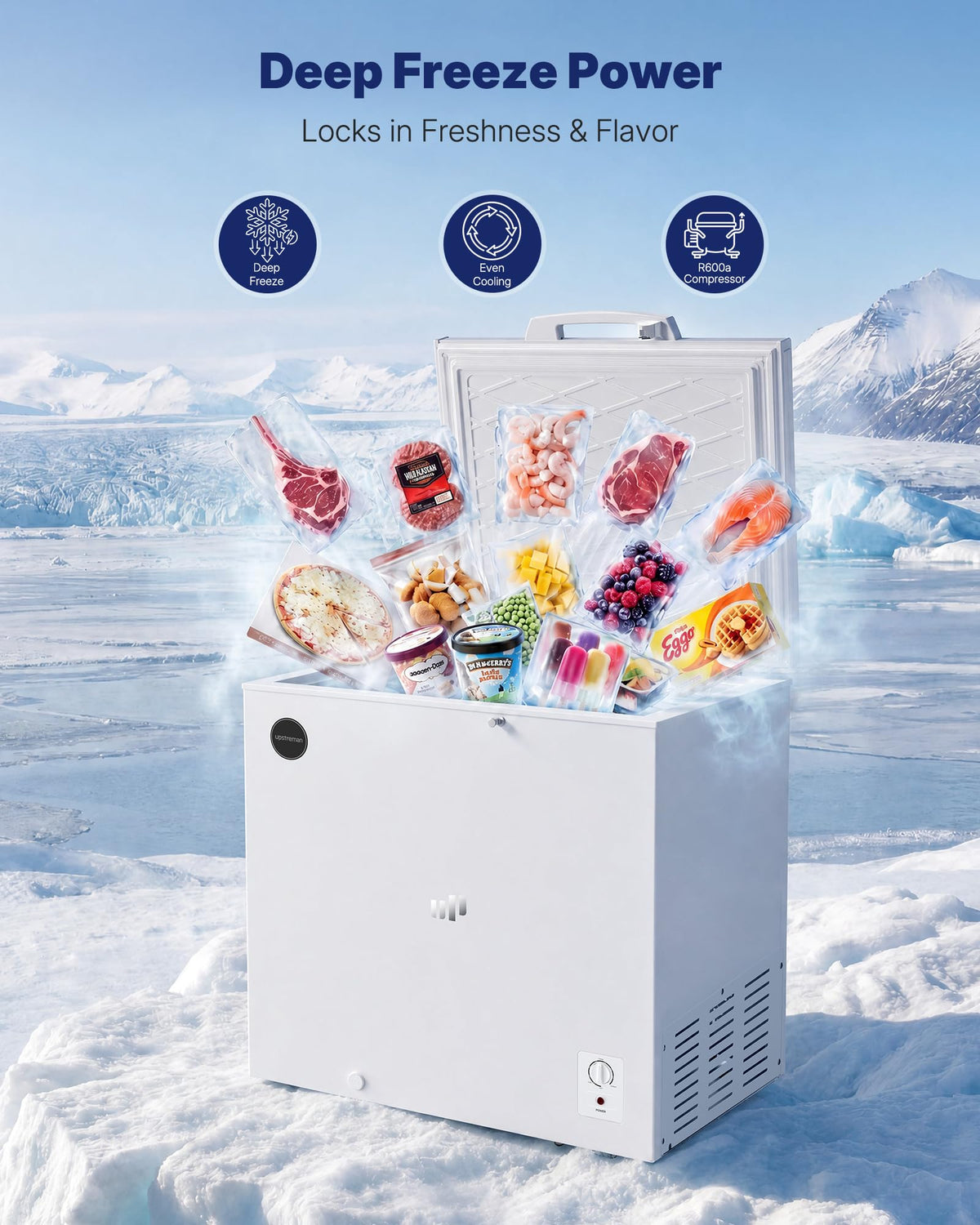 7.0 Cu.Ft Silky White Chest Freezer A5454