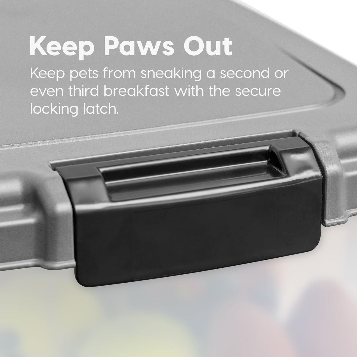 Dog Food Storage Container, Up to 30+11 lbs, Gray C30281