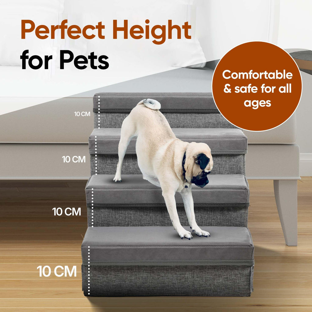 Foldable Pet Stairs with Storage B439251