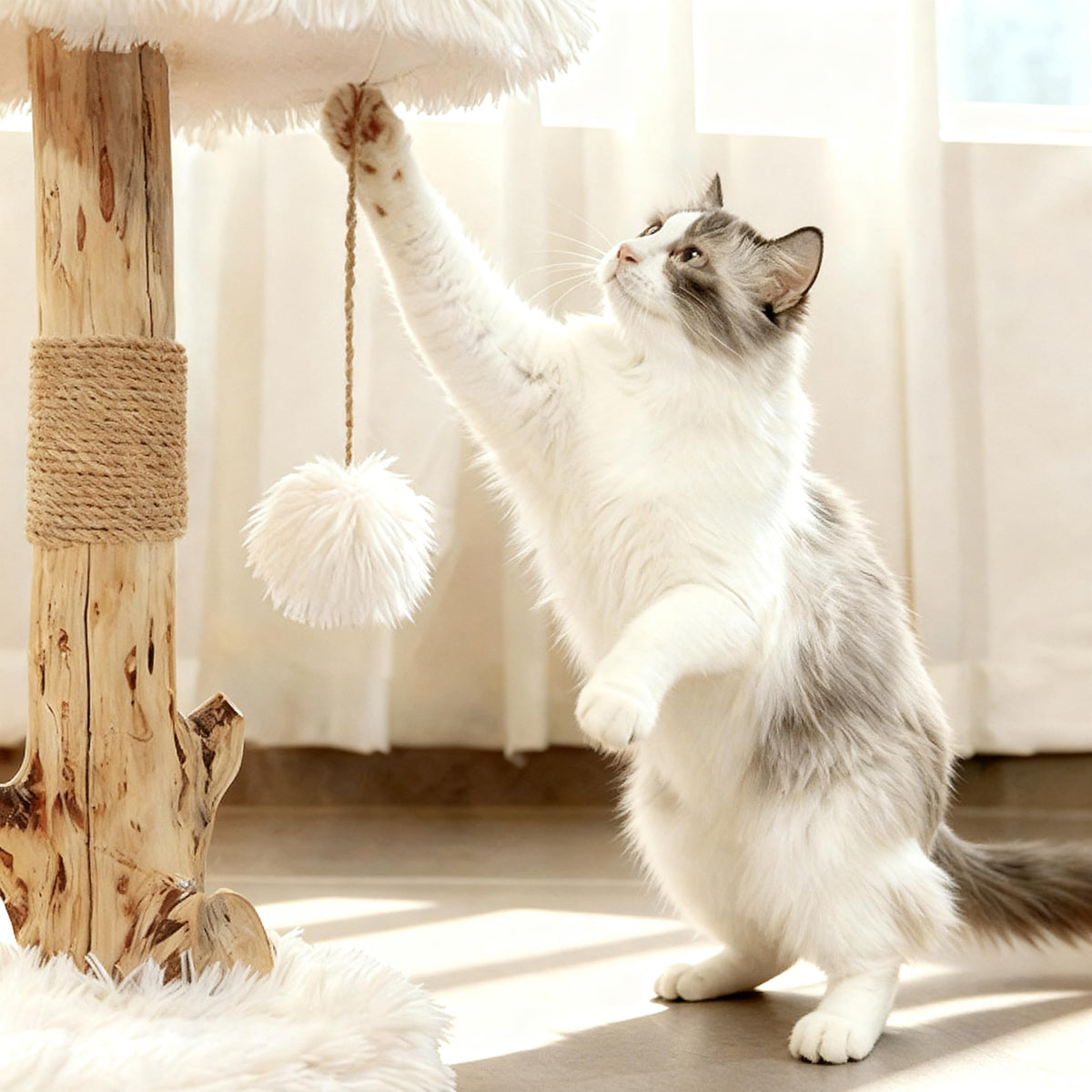 Modern Cat Tree Tower with Sisal Scratching Post O6217
