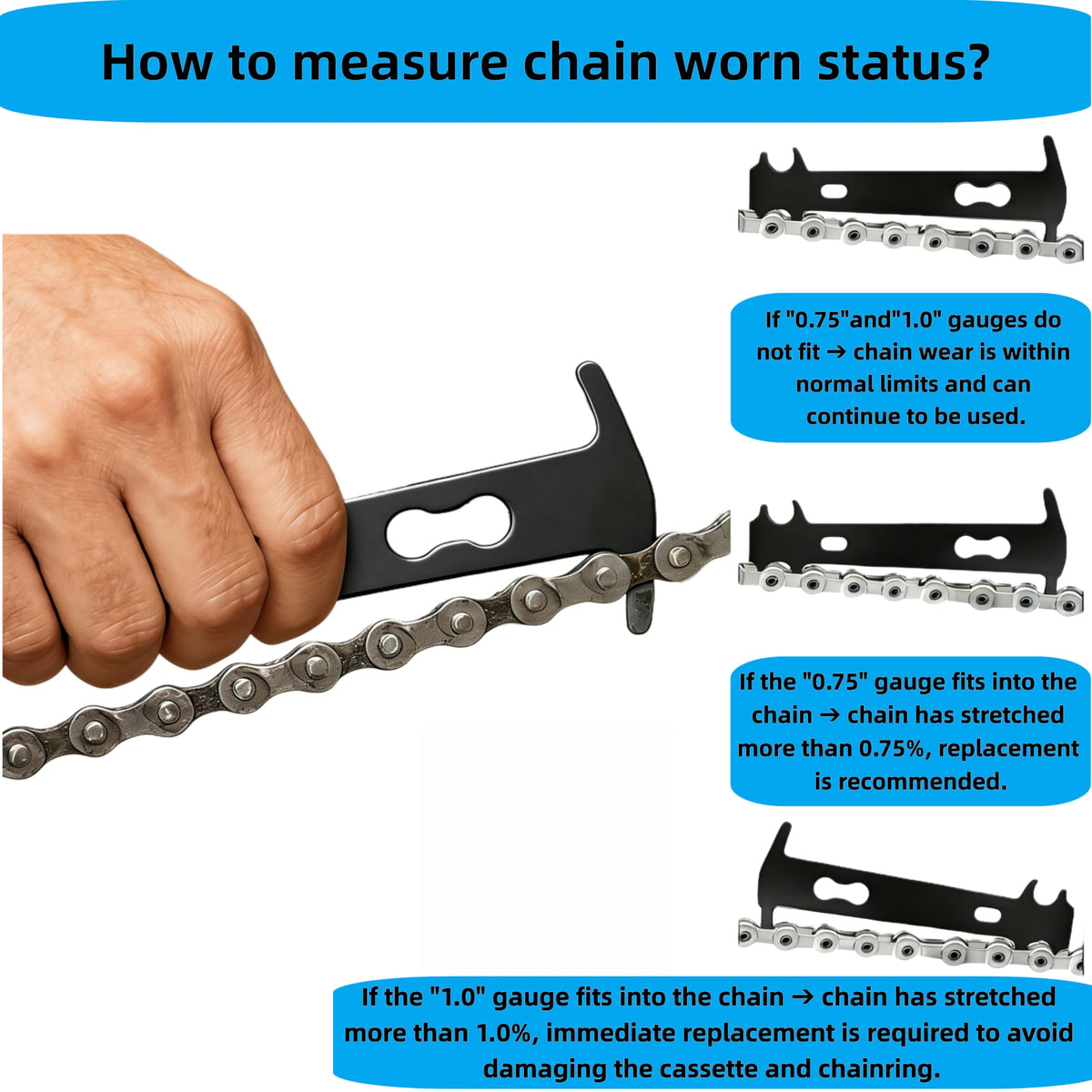 Bike Chain Repair Tool Kit with Chain Breaker, Master Link Pliers & Wear Checker N609300
