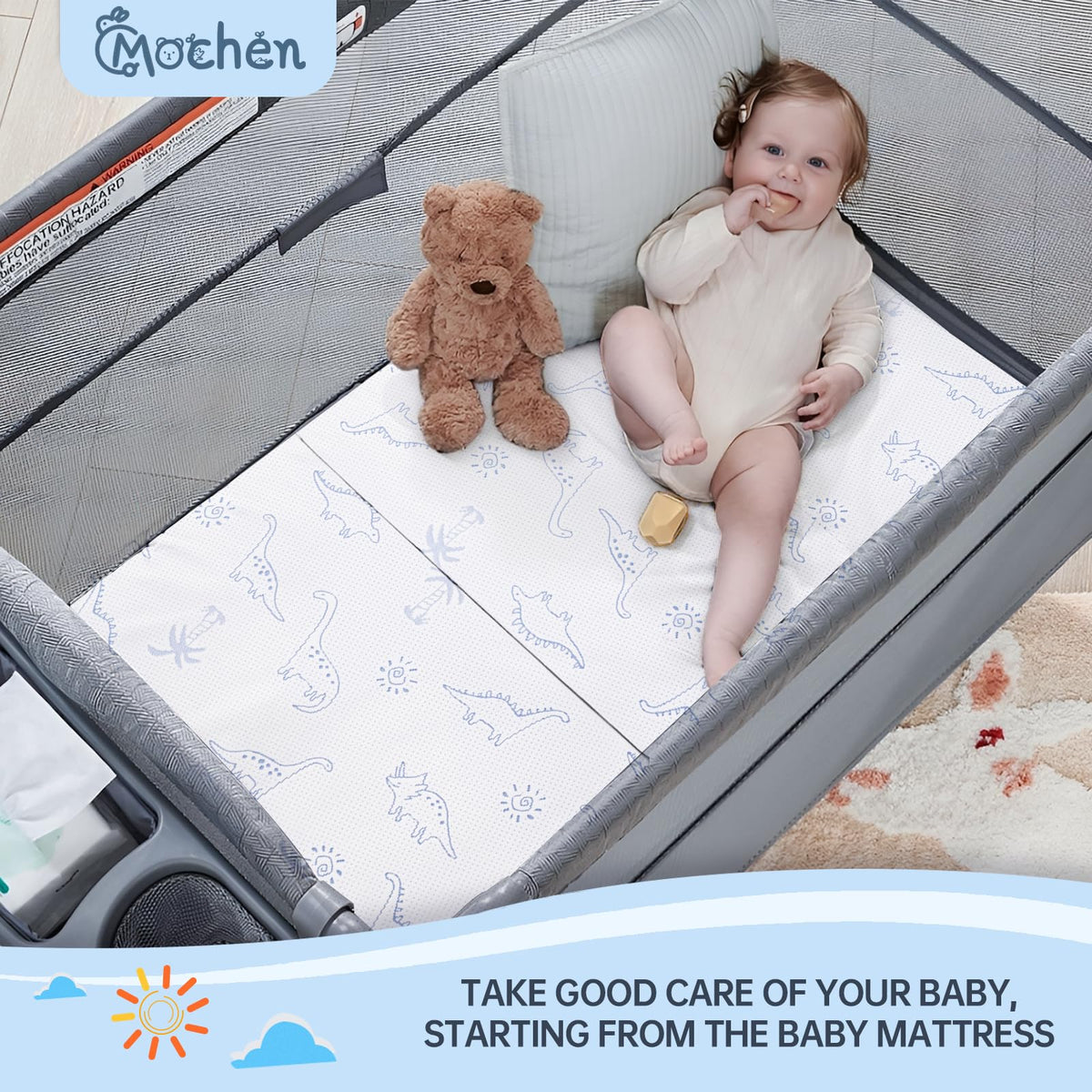 38"x26" Trifold Pack and Play Mattress X205