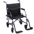 Folding Transport Wheelchair with 19 inch Seat Y343