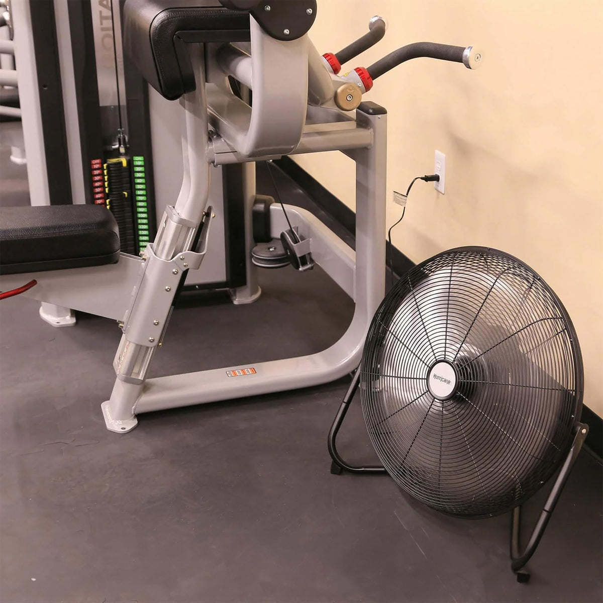 High Velocity Metal Orbital Floor Fan, 3 Speeds, Black, 20in W9993