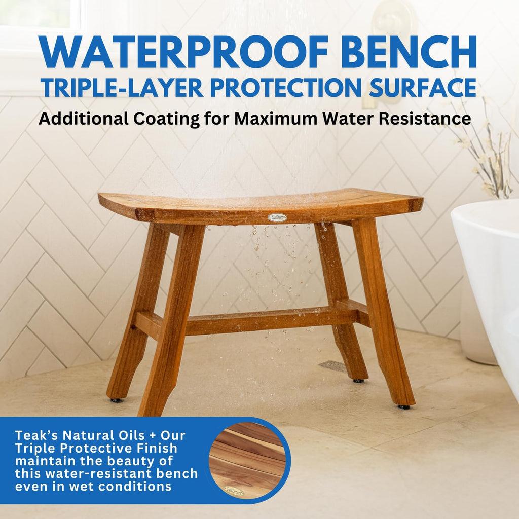 28-Inch Teak Shower Bench P5379