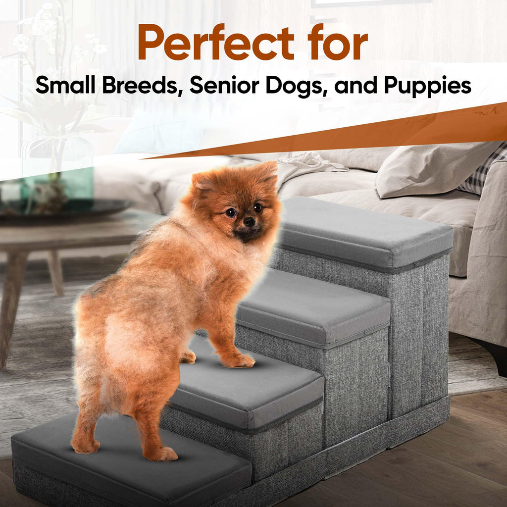 Foldable Pet Stairs with Storage B439251
