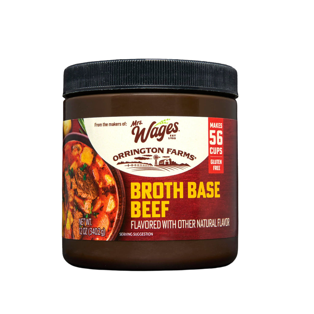 Beef Broth Base Granulated Bouillon Seasoning 12 oz Jar U105188