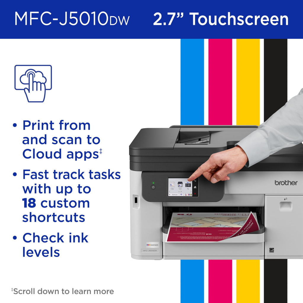 Wireless Color Inkjet All-in-One Printer with 2-Sided Copy & Scan V89120