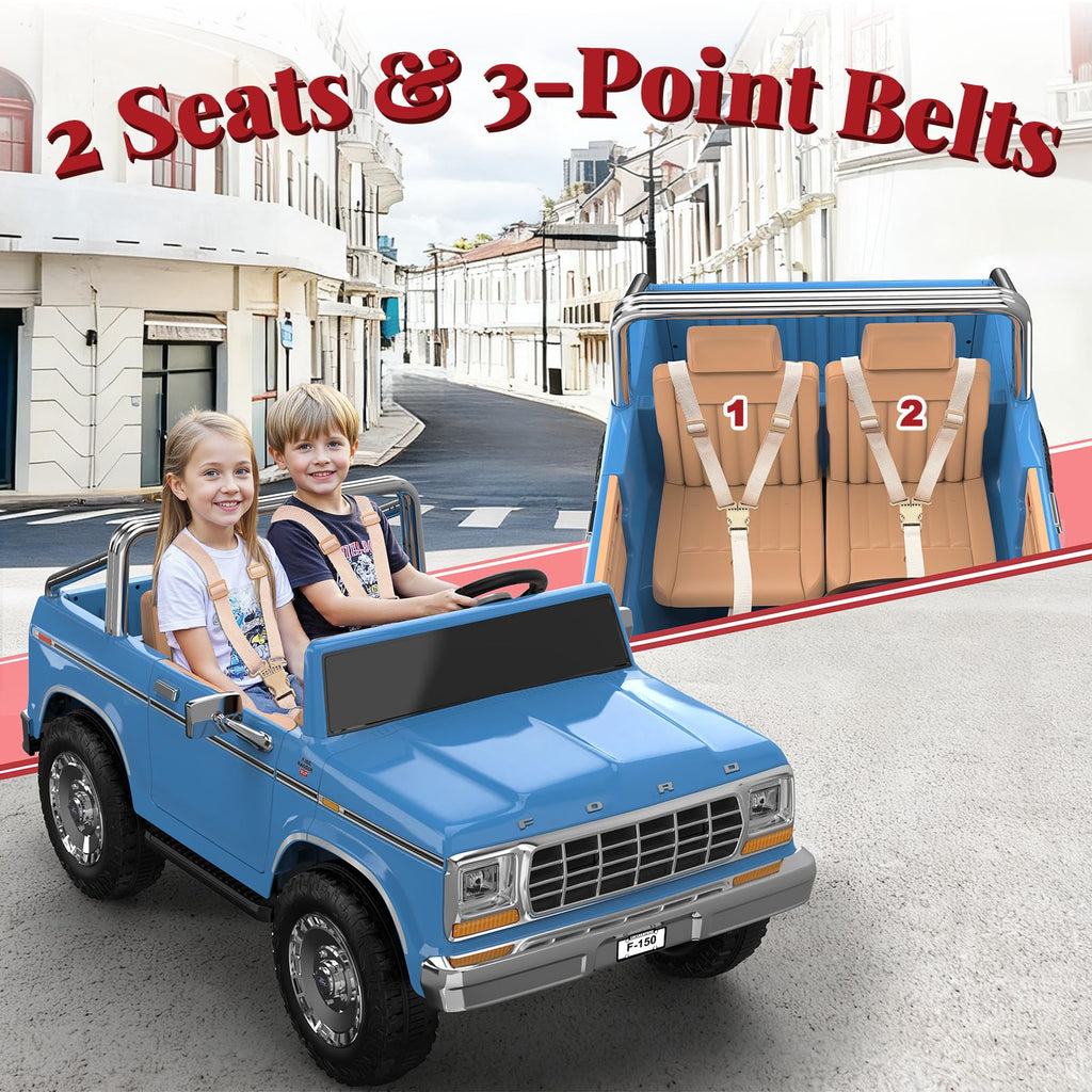 Blue 24V 2 Seater Ride on Car H42104