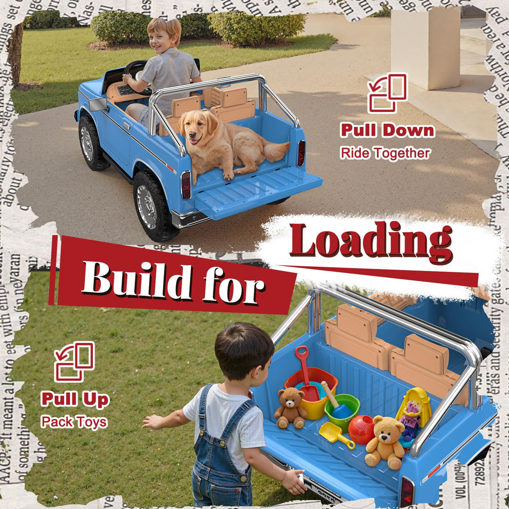 Blue 24V 2 Seater Ride on Car H42104