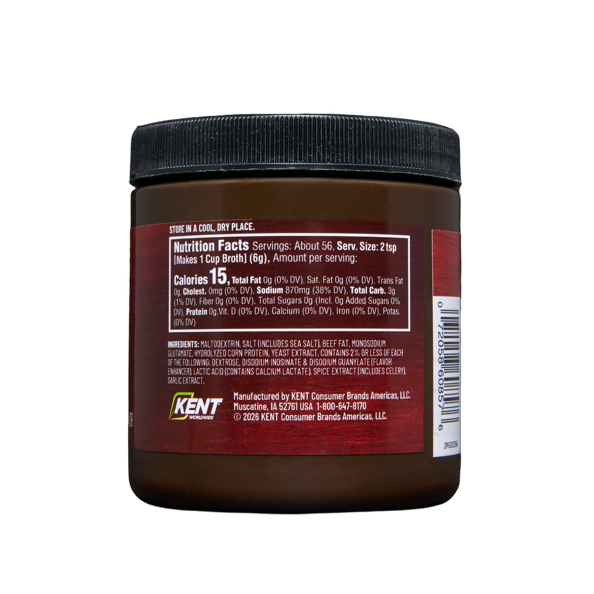 Beef Broth Base Granulated Bouillon Seasoning 12 oz Jar U105188