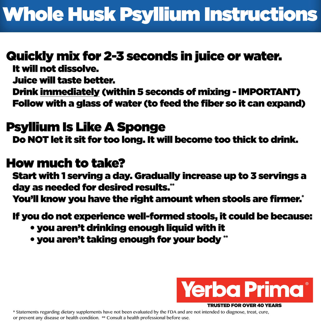 12 Ounce Psyllium Husk Fiber Supplement Y7069