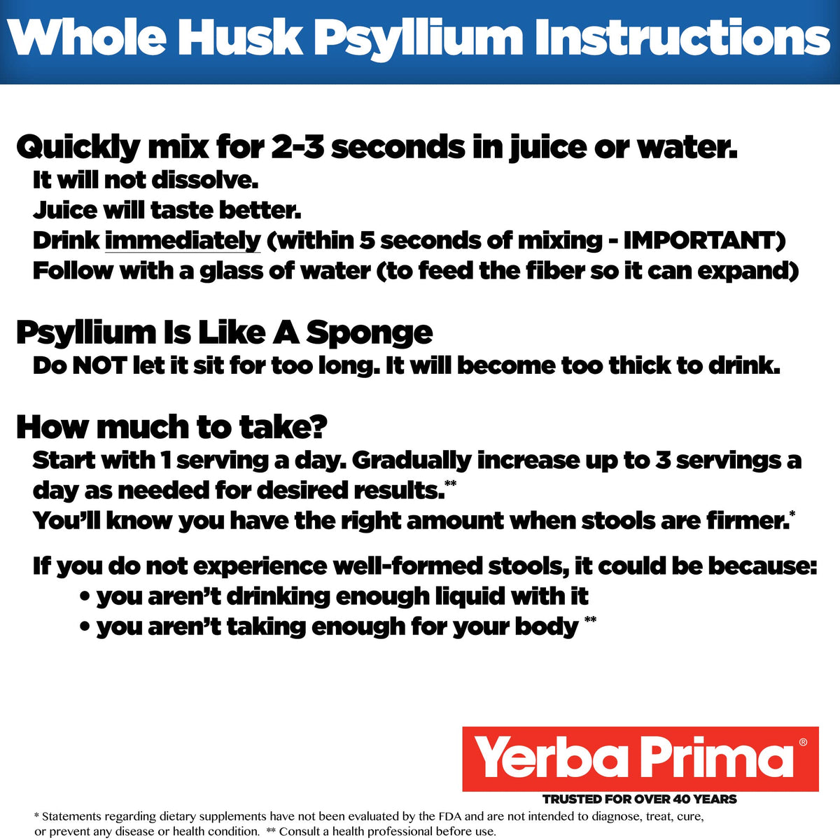 12 Ounce Psyllium Husk Fiber Supplement Y7069