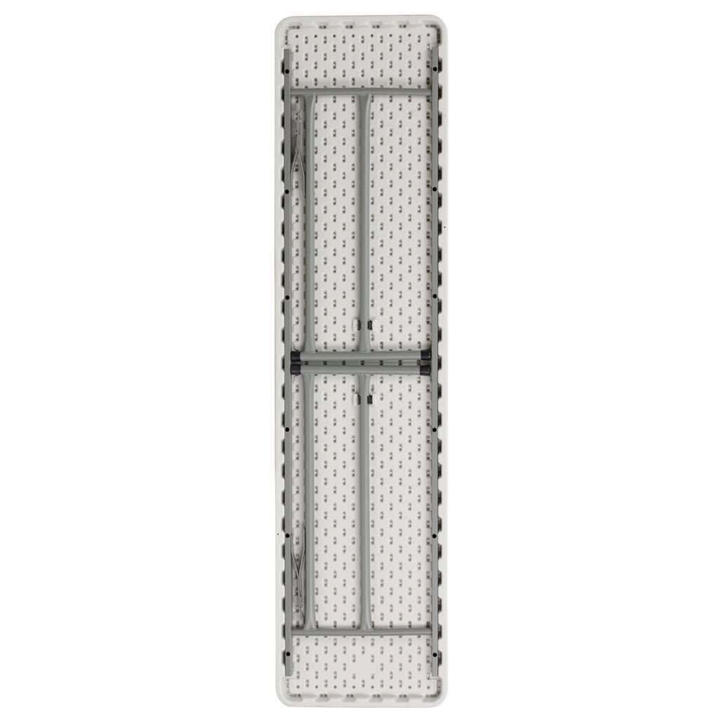 15 Pack 6-Foot Granite White Plastic Folding Table Q80803
