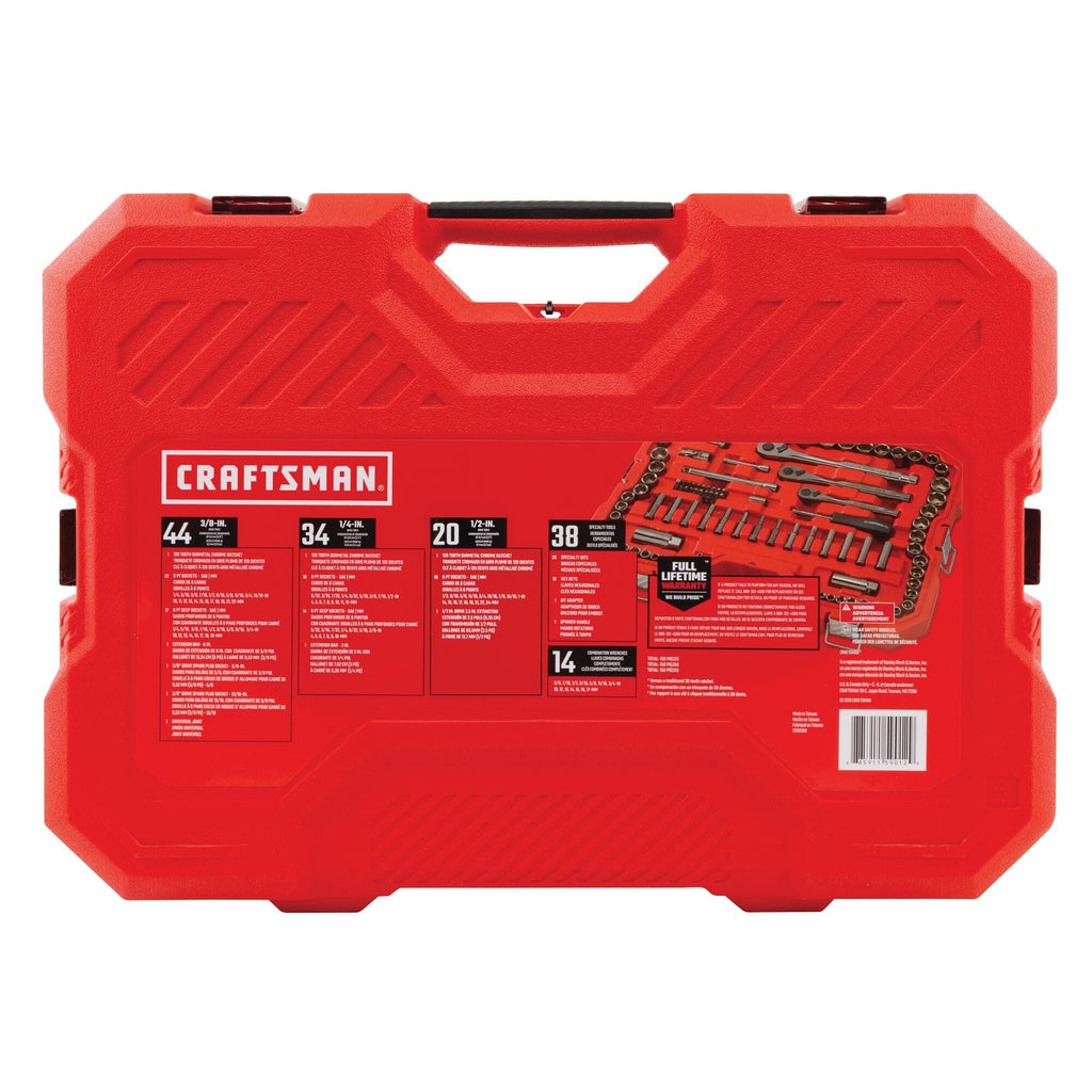 1/4" & 3/8" & 1/2" Drive SAE/Metric 150 Piece Mechanics Tool Set H96968