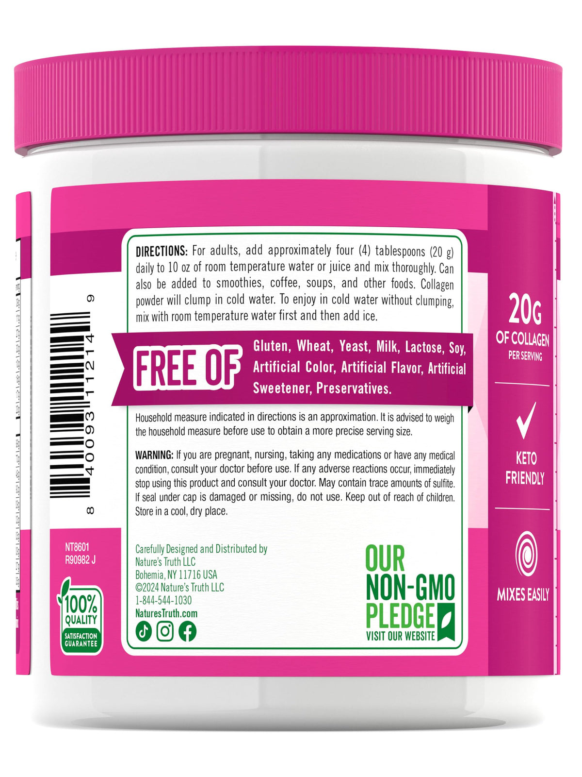Collagen Powder 7 oz Type I and III Unflavored Y927421