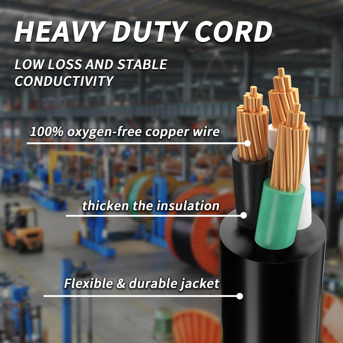 100 FT 16/3 Outdoor Extension Cord with Multiple Outlets Black E6832