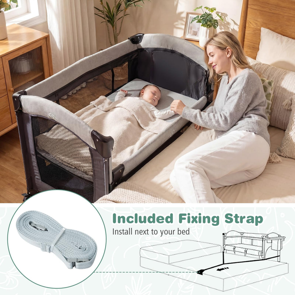 5-in-1 Pack and Play Bassinet Playard with Diaper Changer K678
