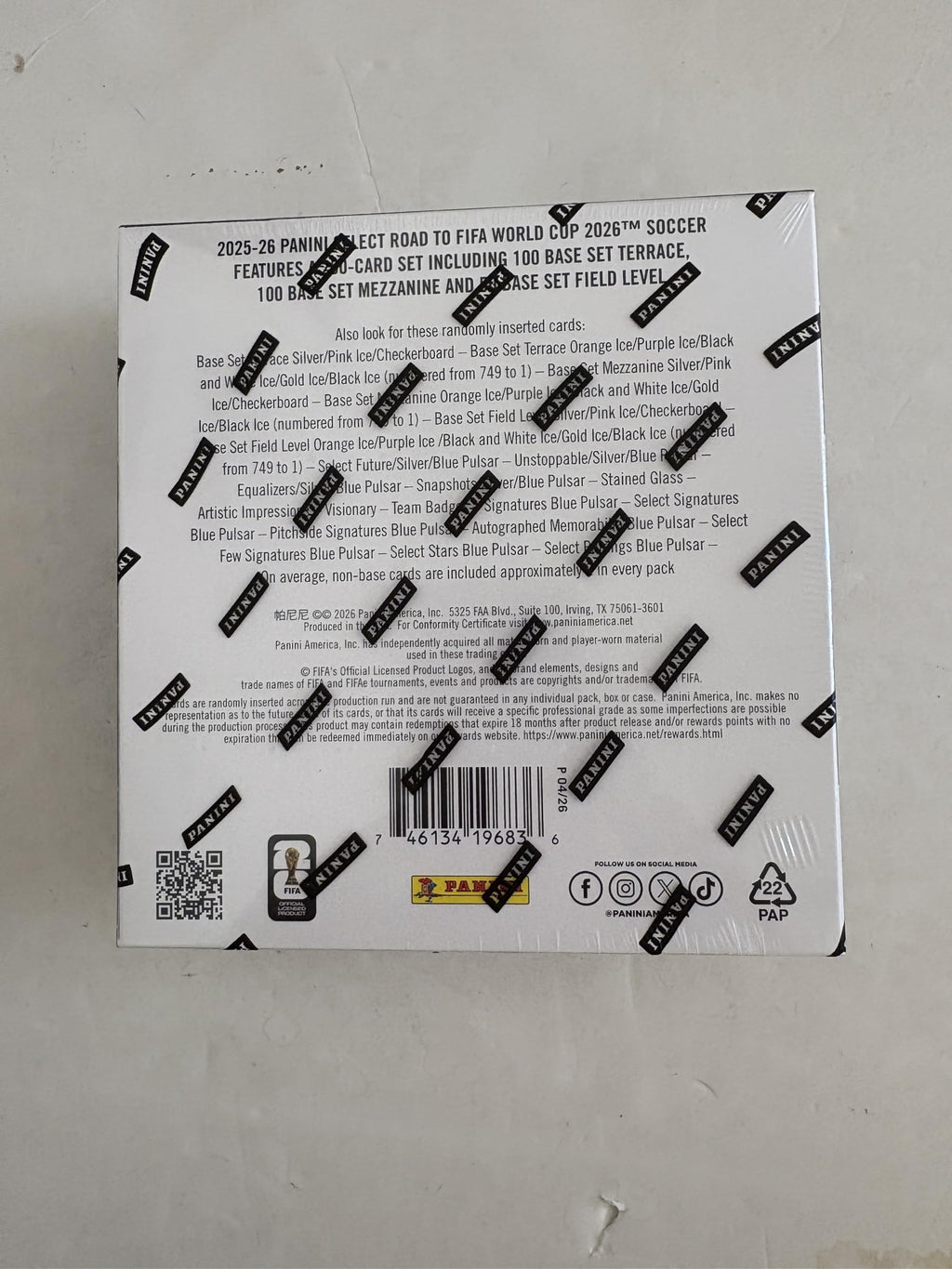 2026 Panini Select FIFA World Cup Soccer Trading Cards Mega Box J37250