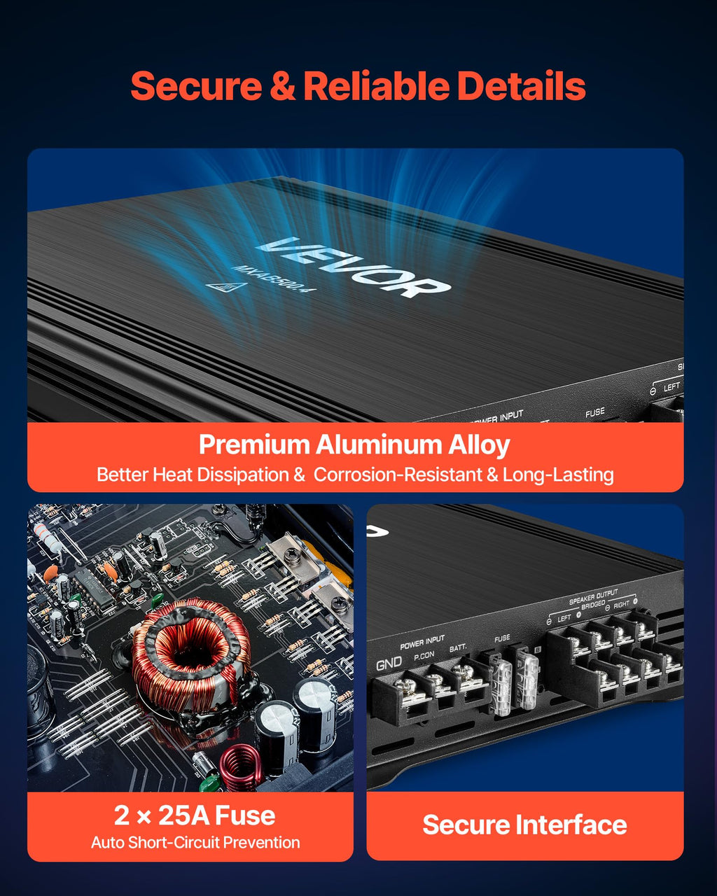 4 Channel Bridgeable Class A/B Car Audio Amplifier C106119
