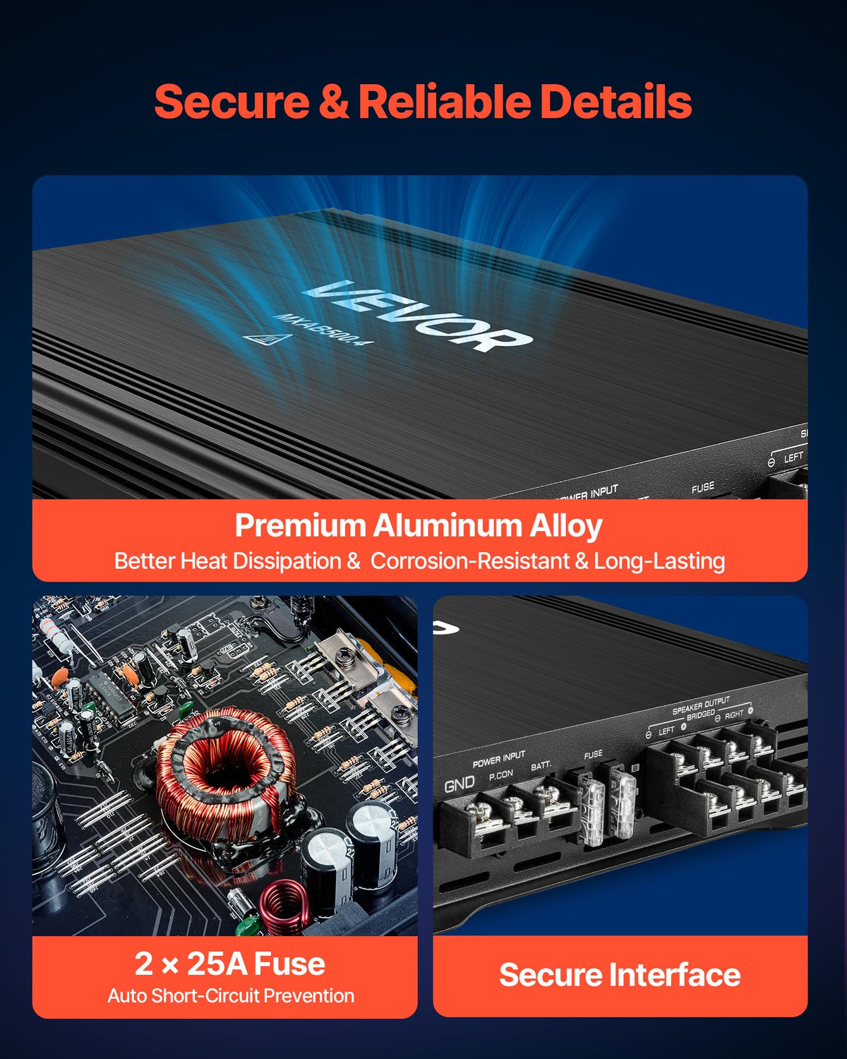 4 Channel Bridgeable Class A/B Car Audio Amplifier C106119