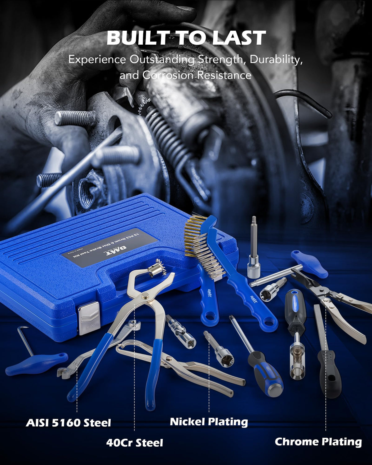 15-Piece Drum & Disc Brake Tool Kit D67923