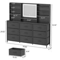 9 Drawer Dresser with LED Mirror K609