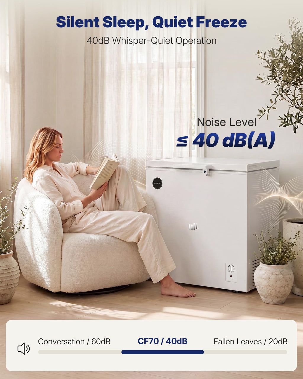 7.0 Cu.Ft Silky White Chest Freezer A5454
