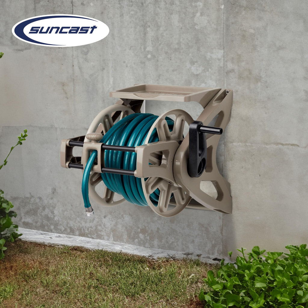 Wall-Mount Hose Reel with Storage Tray F149699