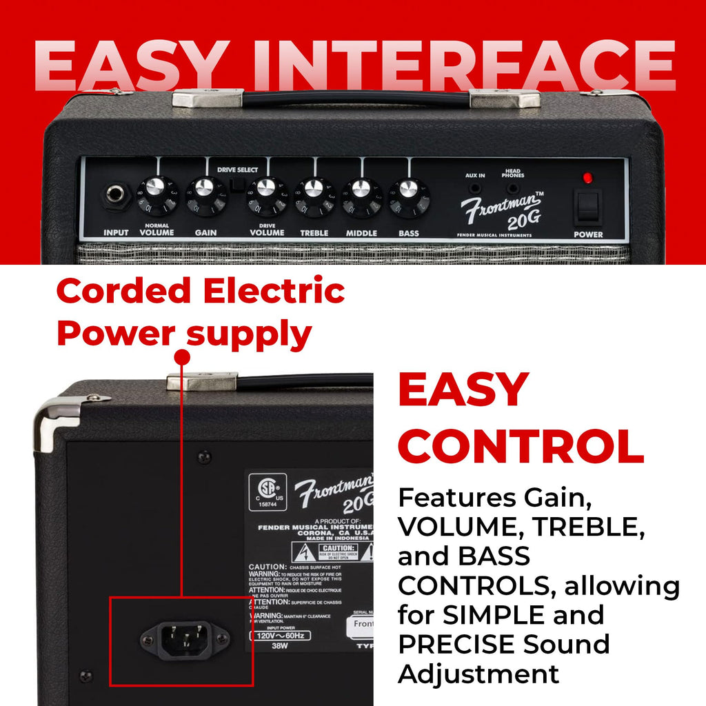 Black Guitar Combo Amplifier with Cable G9277