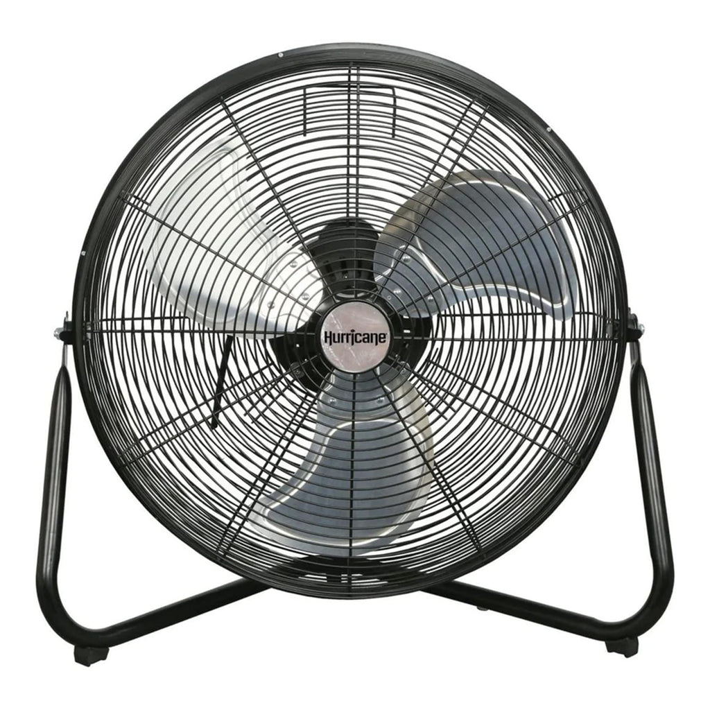High Velocity Metal Orbital Floor Fan, 3 Speeds, Black, 20in W9993