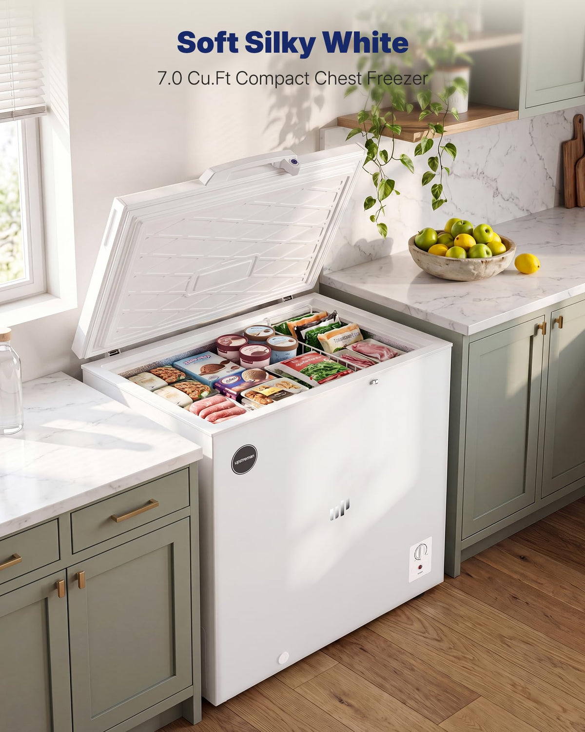 7.0 Cu.Ft Silky White Chest Freezer A5454