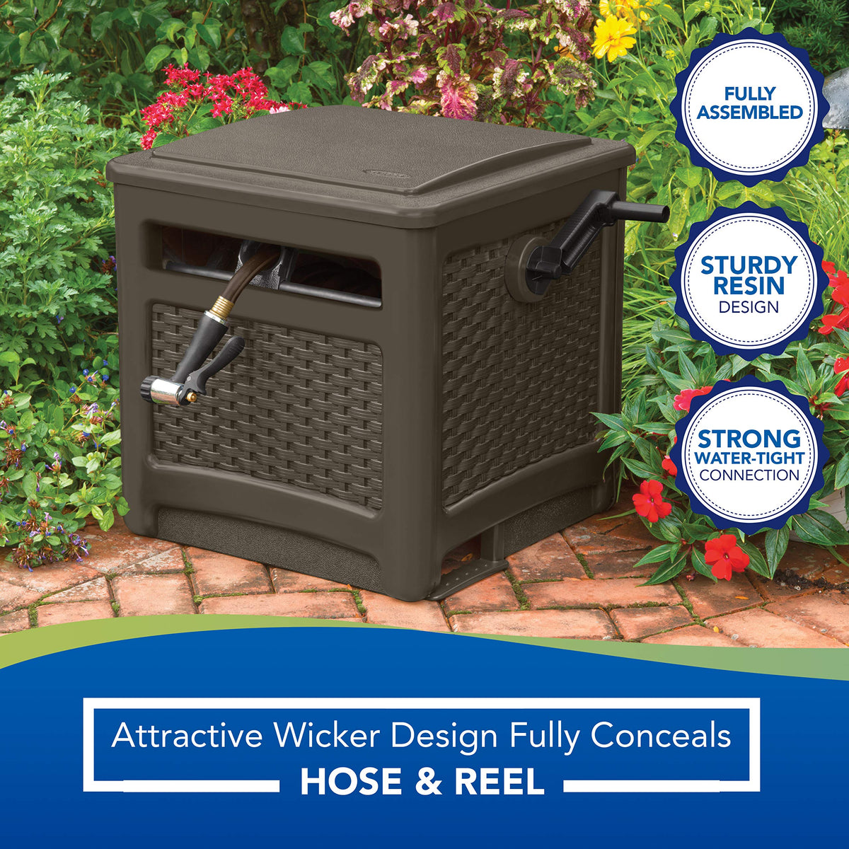 Outdoor Resin Wicker Hose Hideaway N8676