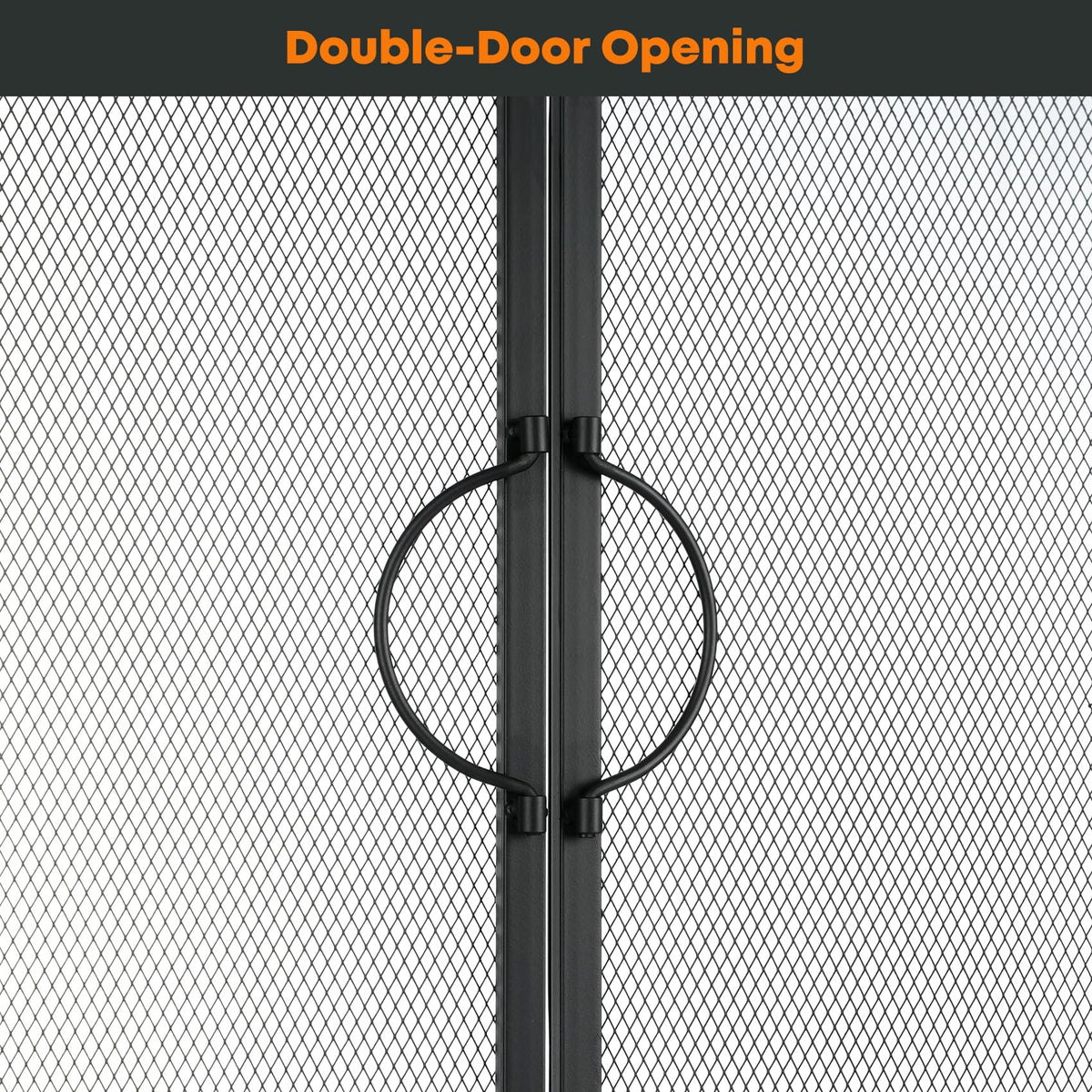 Fireplace Screen with Magnetic Doors and Guard Grate, 44" x 34" N345821