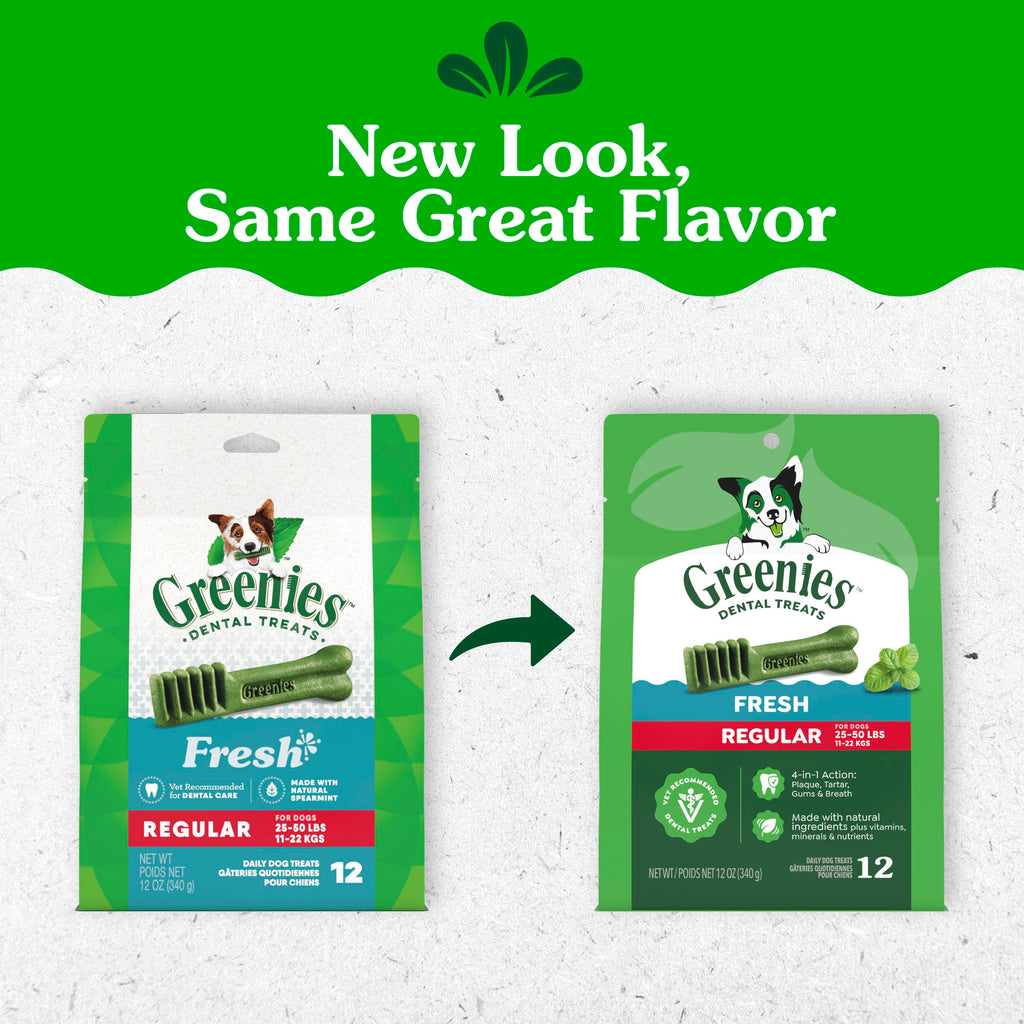 Natural Dental Dog Treats Fresh Mint Flavor 12 Count D572843