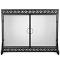 Fireplace Screen with Magnetic Doors and Guard Grate, 44" x 34" N345821
