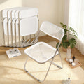 Folding Chair, 6 Pack Plastic Chair, White K3906